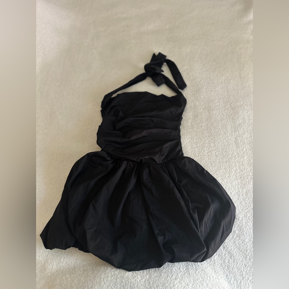 Elegant Black Halter Dress